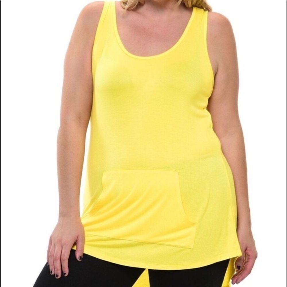 SALE ❗️Chris &‎ Carol Yellow Pocket Tank